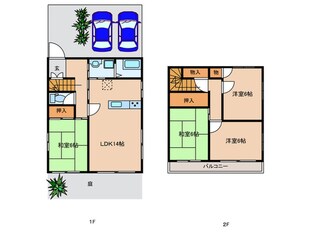 近藤貸家の物件間取画像